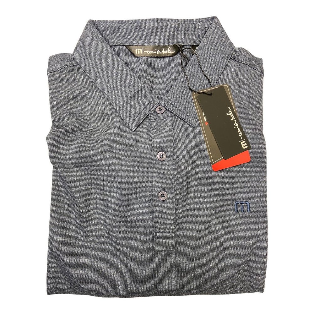 Travis Mathew UPGRADE Men's Golf Polo Heather Mood Indigo